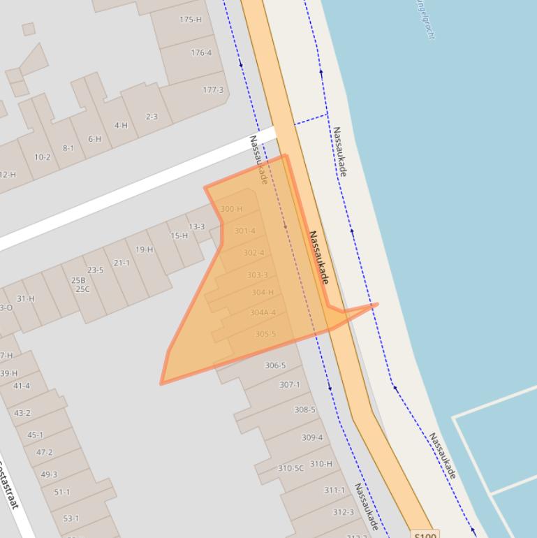 Kaart van postcodegebied 1053LN.