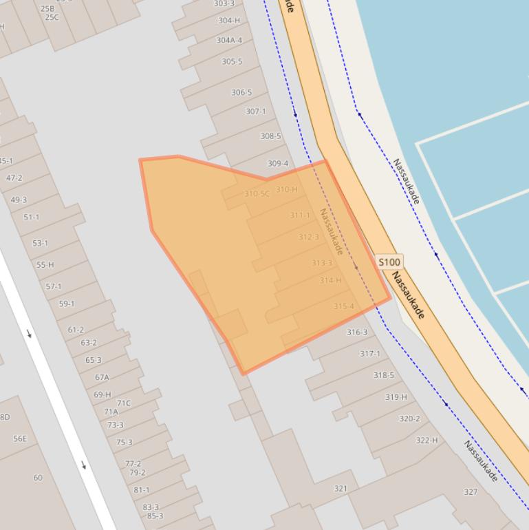 Kaart van postcodegebied 1053LR.