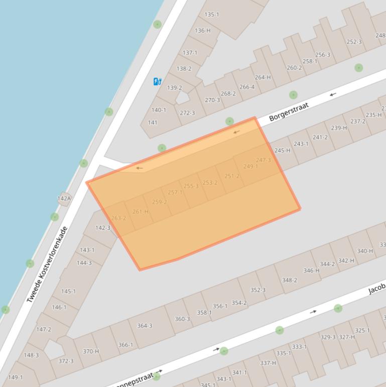 Kaart van postcodegebied 1053PN.