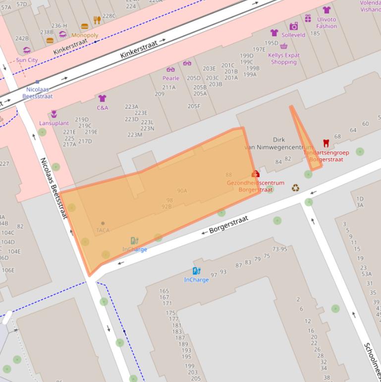 Kaart van postcodegebied 1053PW.