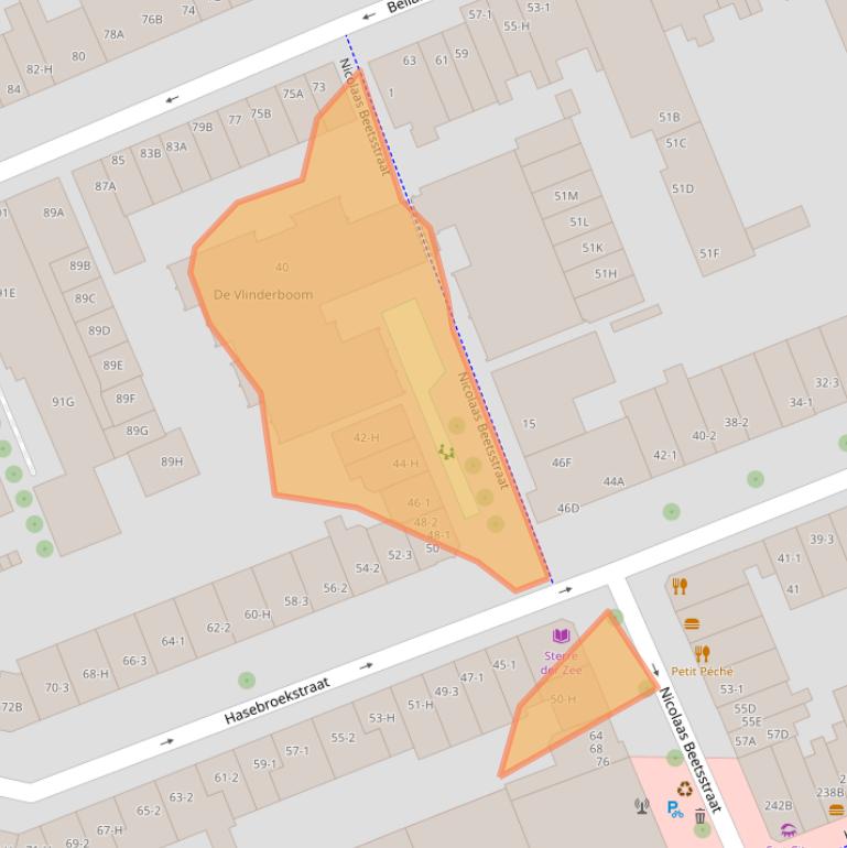 Kaart van postcodegebied 1053RM.