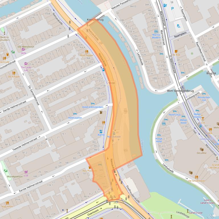 Kaart van postcodegebied 1054AE.