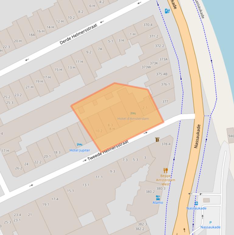 Kaart van postcodegebied 1054CH.