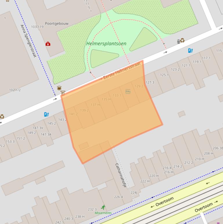 Kaart van postcodegebied 1054DP.