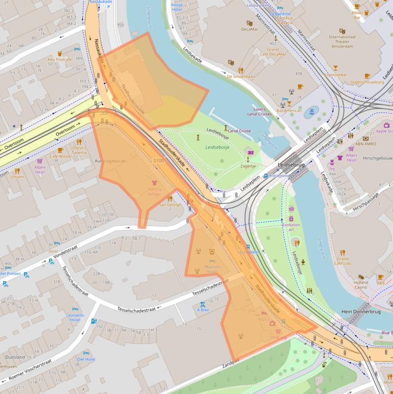 Kaart van postcodegebied 1054ES.