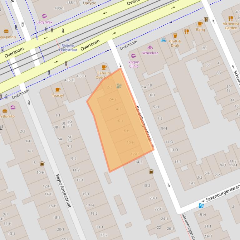 Kaart van postcodegebied 1054KP.