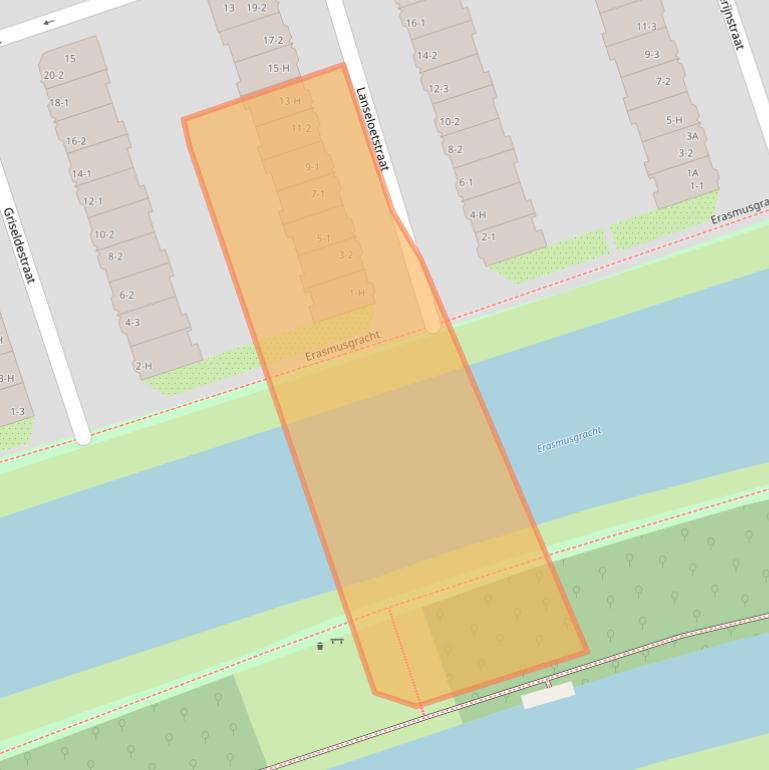 Kaart van postcodegebied 1055BA.