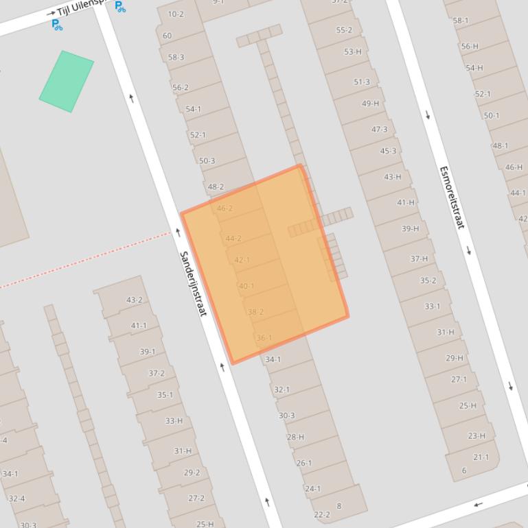 Kaart van postcodegebied 1055BV.