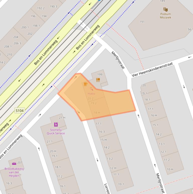 Kaart van postcodegebied 1055DB.