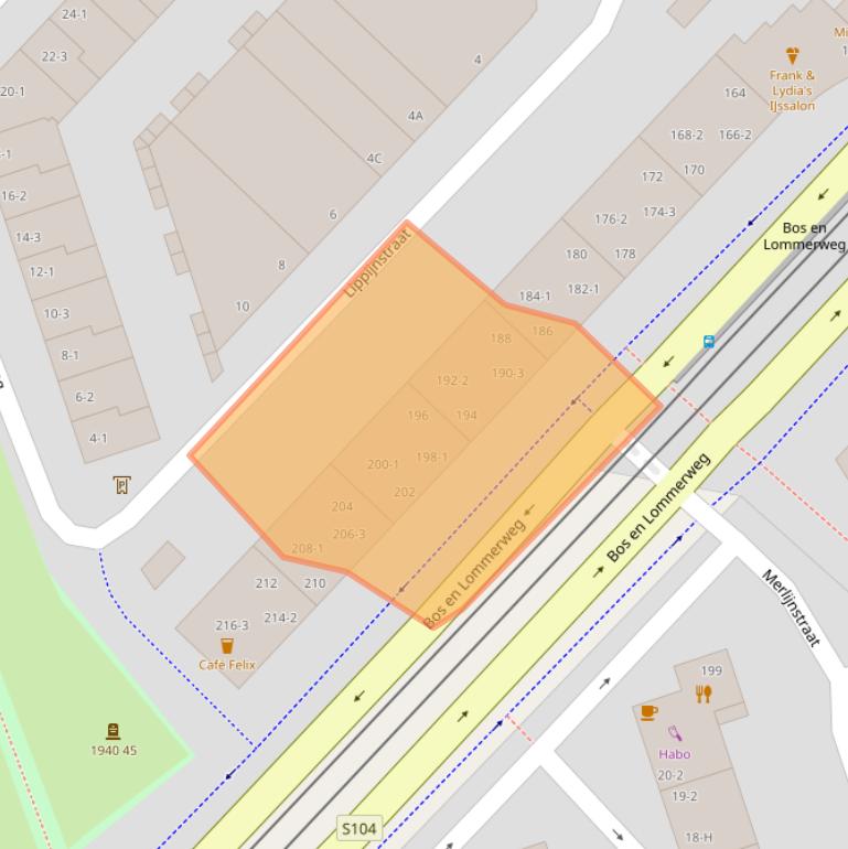 Kaart van postcodegebied 1055EH.