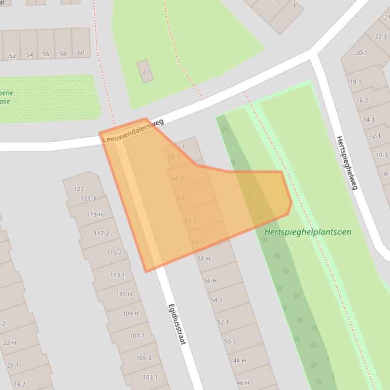 Kaart van postcodegebied 1055GZ.