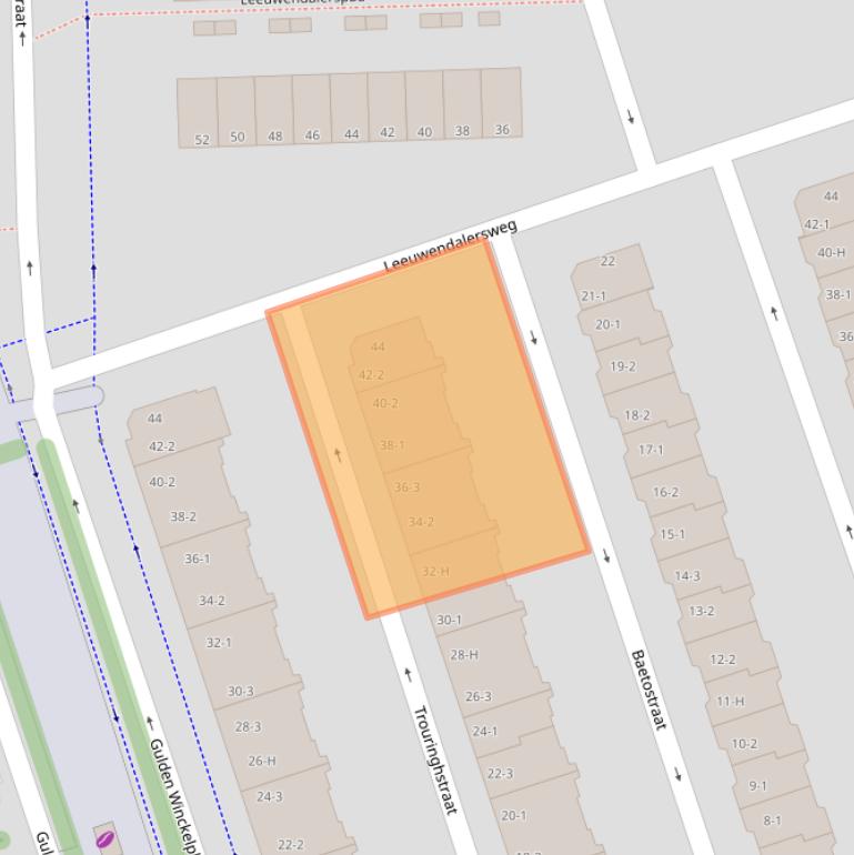 Kaart van postcodegebied 1055HC.