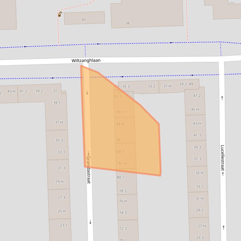 Kaart van postcodegebied 1055HR.