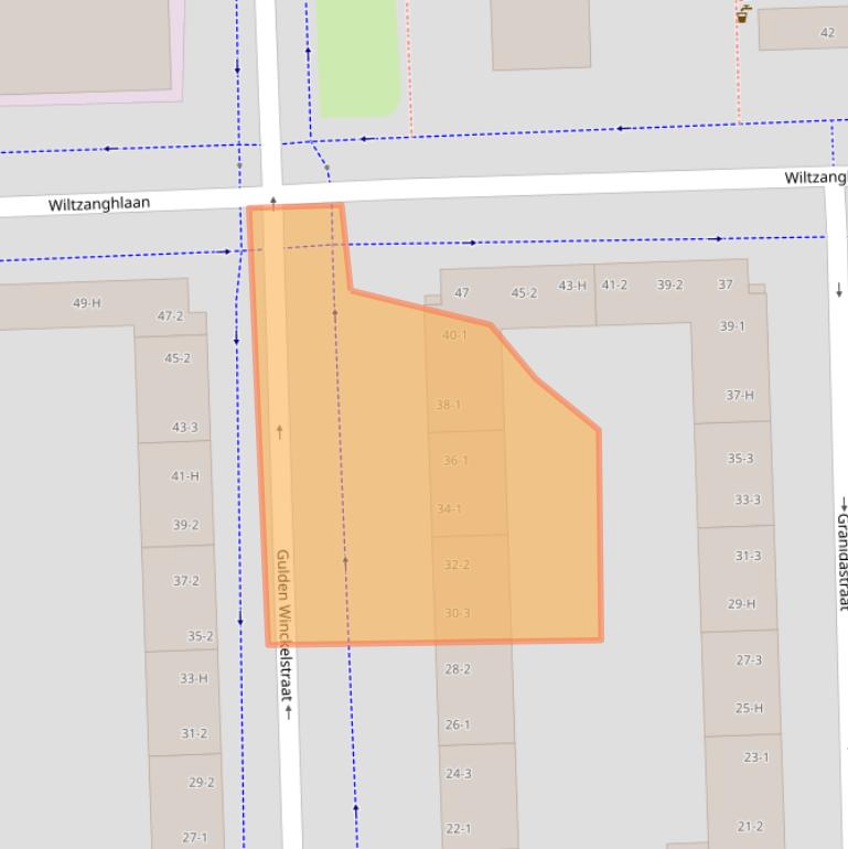 Kaart van postcodegebied 1055JP.