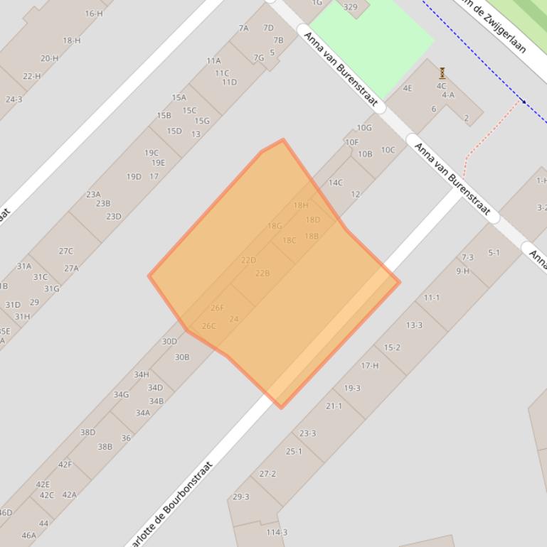 Kaart van postcodegebied 1055WV.