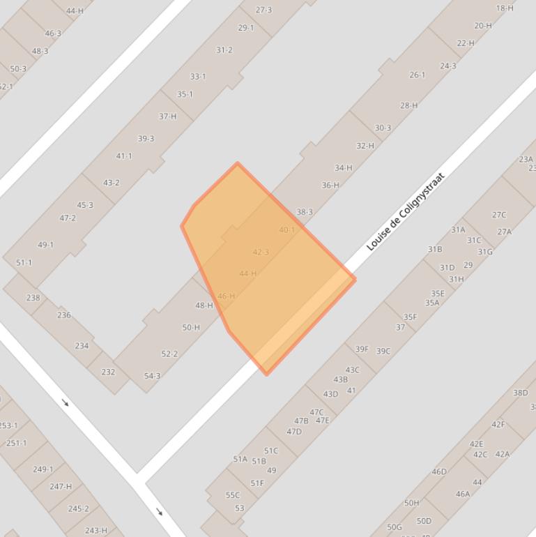 Kaart van postcodegebied 1055XM.