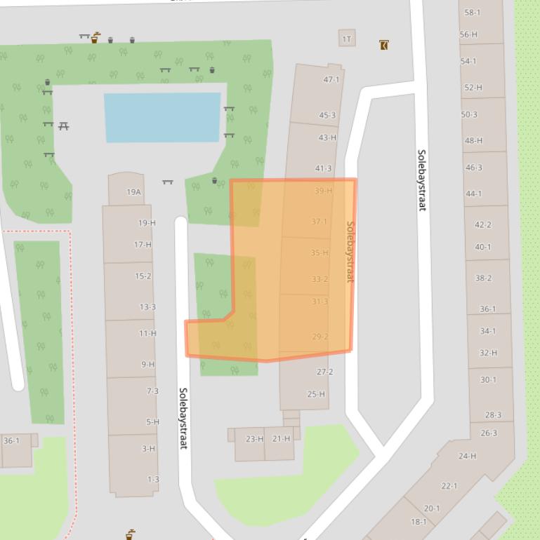 Kaart van postcodegebied 1055ZK.