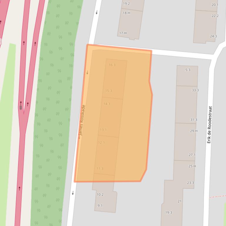 Kaart van postcodegebied 1056AE.