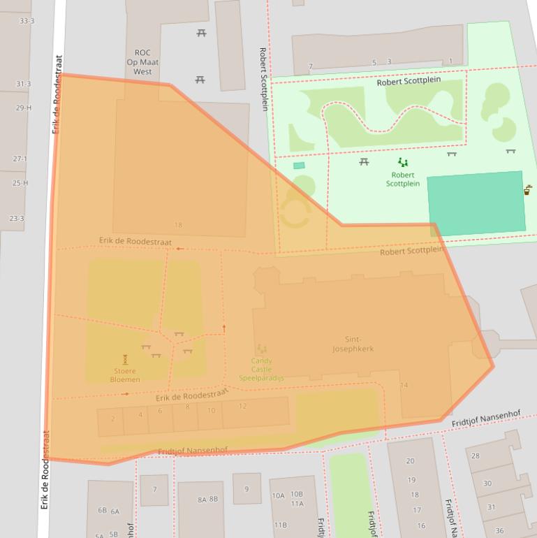 Kaart van postcodegebied 1056AM.