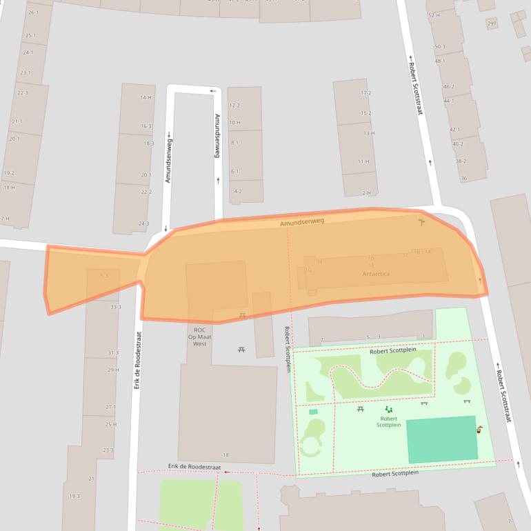 Kaart van postcodegebied 1056AS.