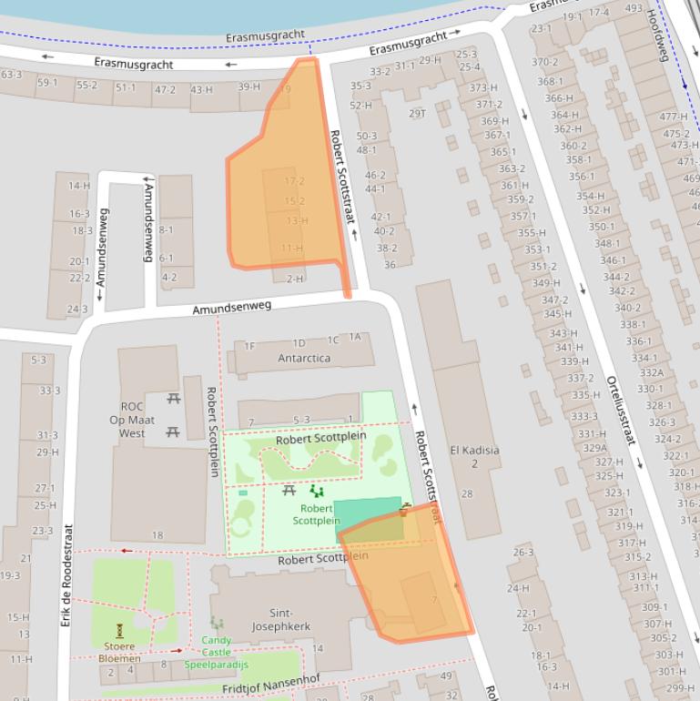 Kaart van postcodegebied 1056AW.