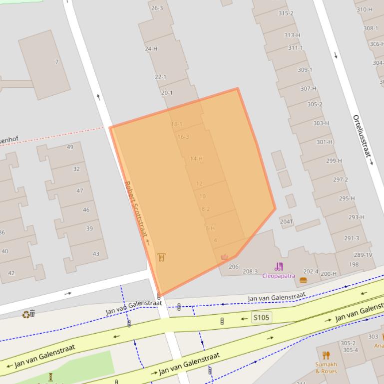 Kaart van postcodegebied 1056AX.