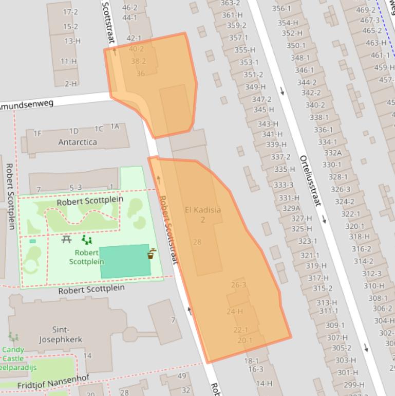 Kaart van postcodegebied 1056AZ.