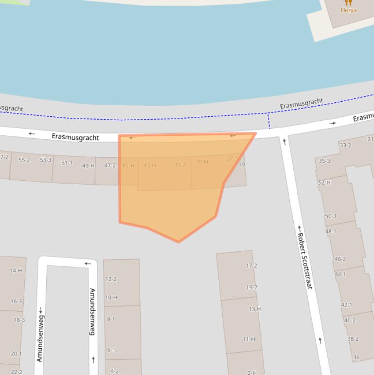 Kaart van postcodegebied 1056BD.