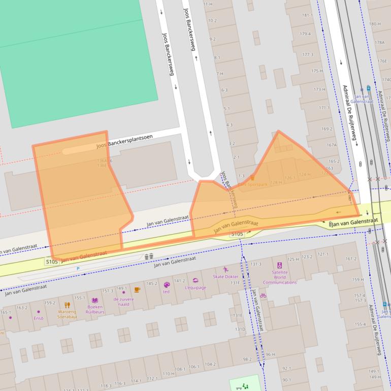 Kaart van postcodegebied 1056CG.