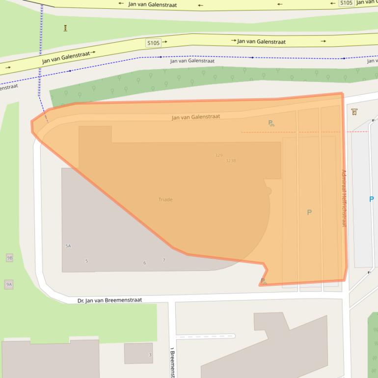 Kaart van postcodegebied 1056CH.