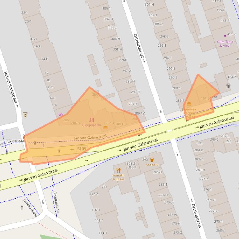 Kaart van postcodegebied 1056CK.