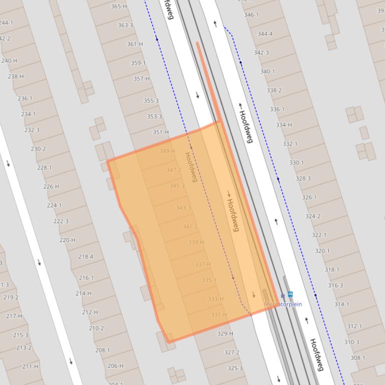 Kaart van postcodegebied 1056CN.