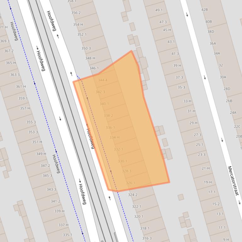 Kaart van postcodegebied 1056DB.