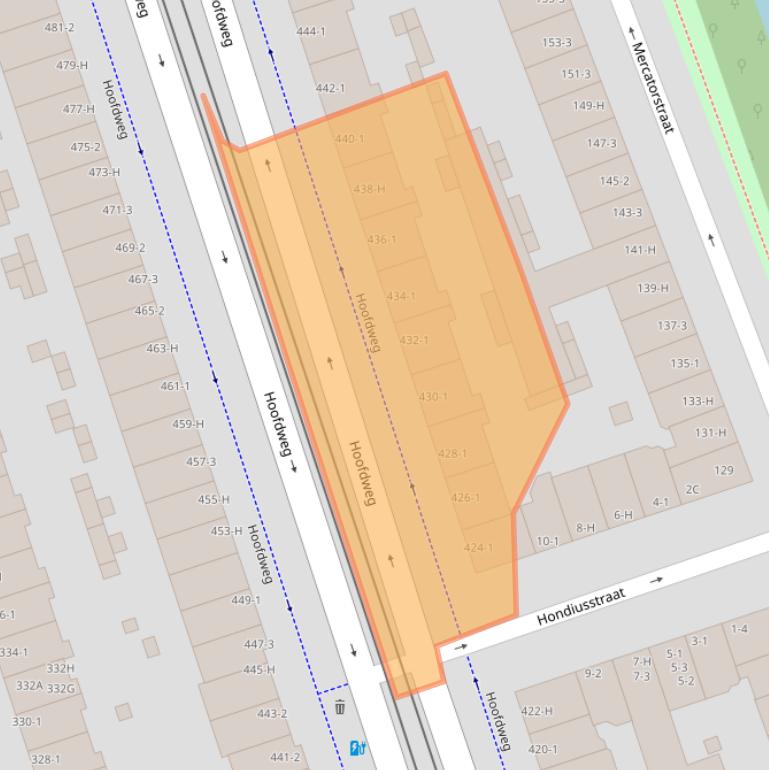 Kaart van postcodegebied 1056DH.