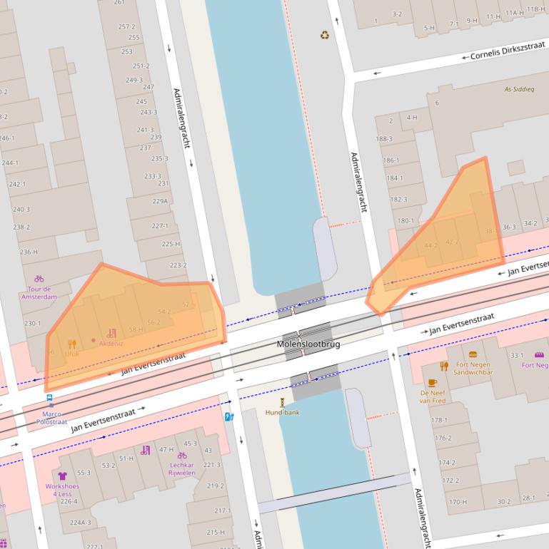 Kaart van postcodegebied 1056ED.