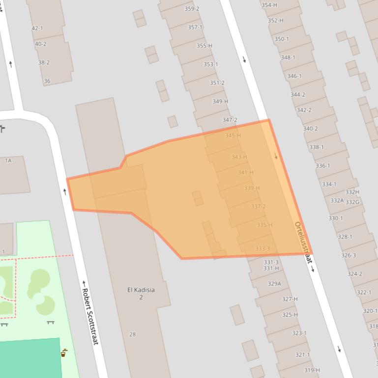 Kaart van postcodegebied 1056PB.