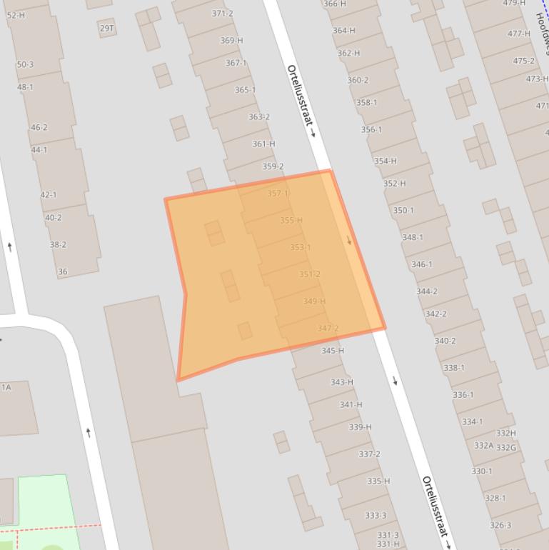 Kaart van postcodegebied 1056PC.