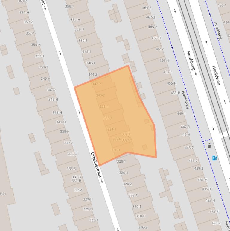 Kaart van postcodegebied 1056PS.