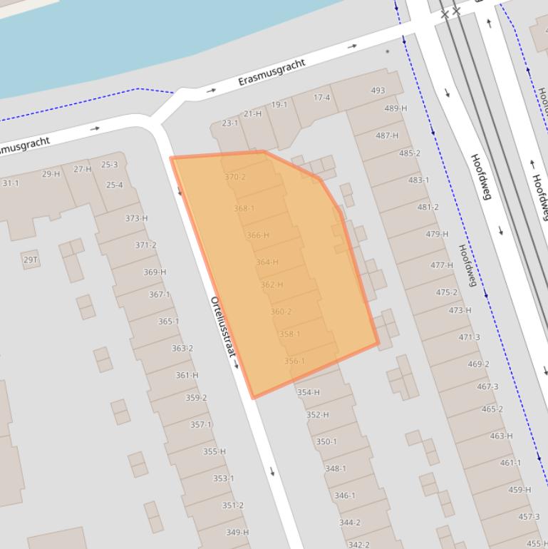 Kaart van postcodegebied 1056PV.