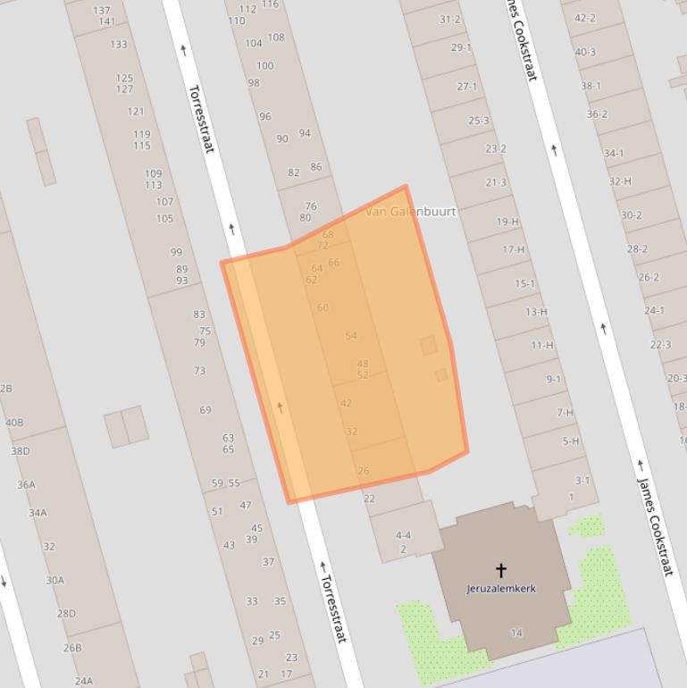 Kaart van postcodegebied 1056RV.