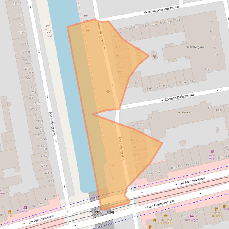 Kaart van postcodegebied 1056TH.