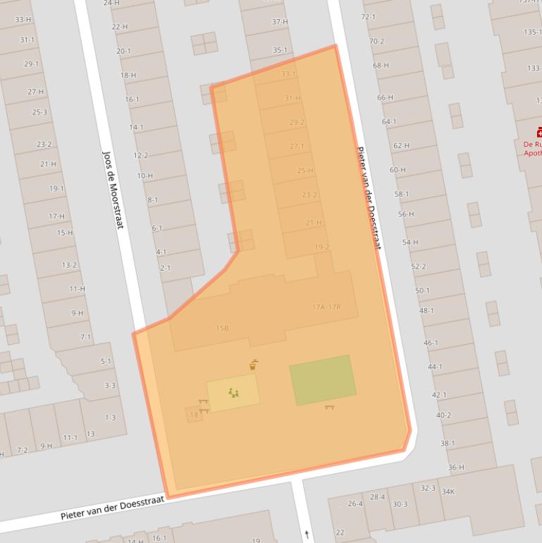 Kaart van postcodegebied 1056VB.