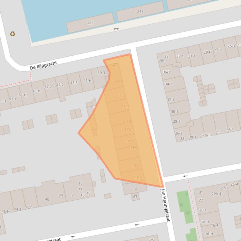 Kaart van postcodegebied 1056XG.