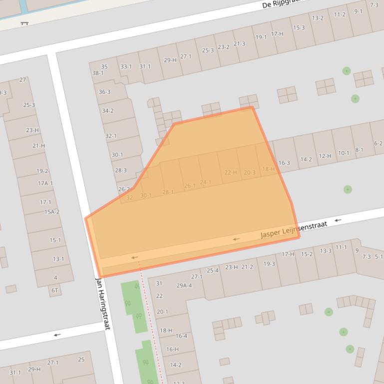 Kaart van postcodegebied 1056XZ.
