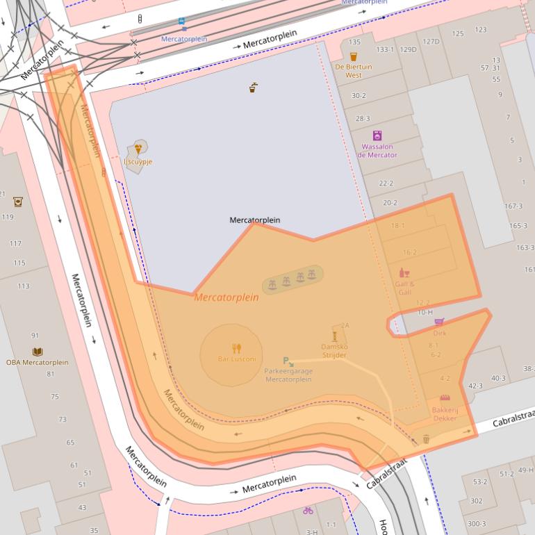 Kaart van postcodegebied 1057CB.