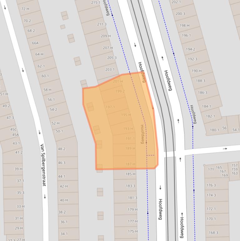 Kaart van postcodegebied 1057CS.