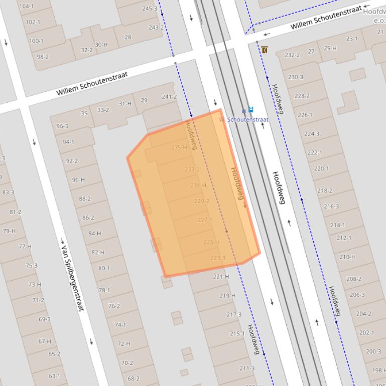 Kaart van postcodegebied 1057CV.