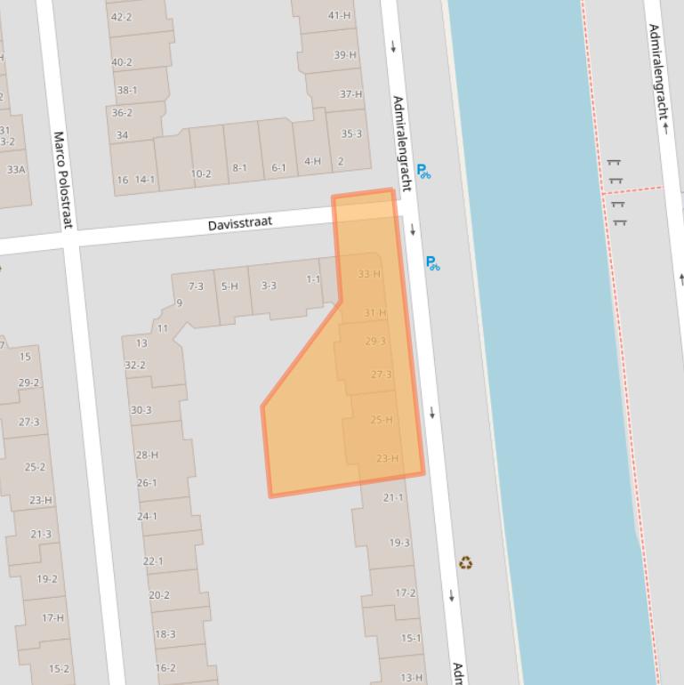 Kaart van postcodegebied 1057EL.