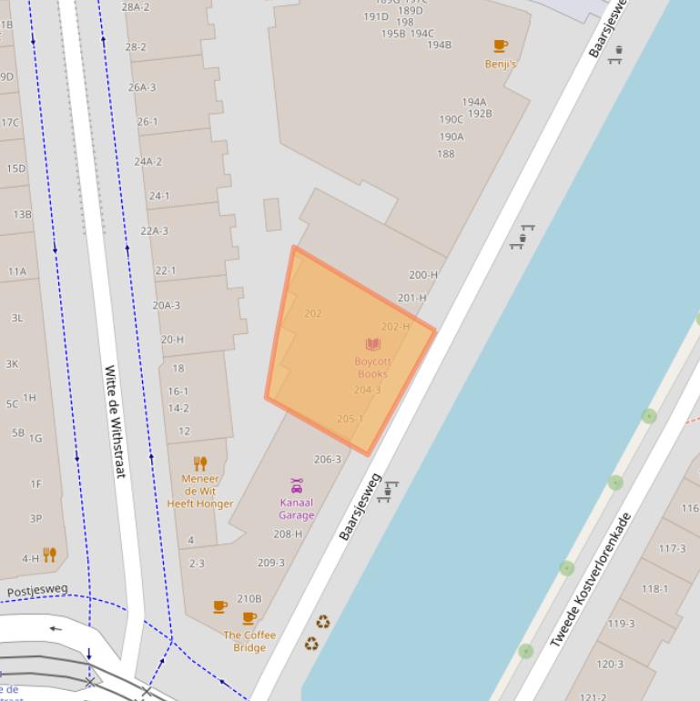 Kaart van postcodegebied 1057HS.