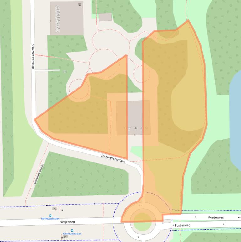 Kaart van postcodegebied 1057NL.